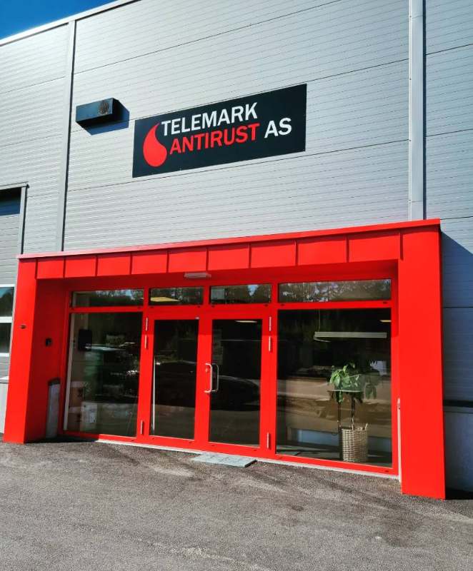 Telemark Antirust — fasadeskilt